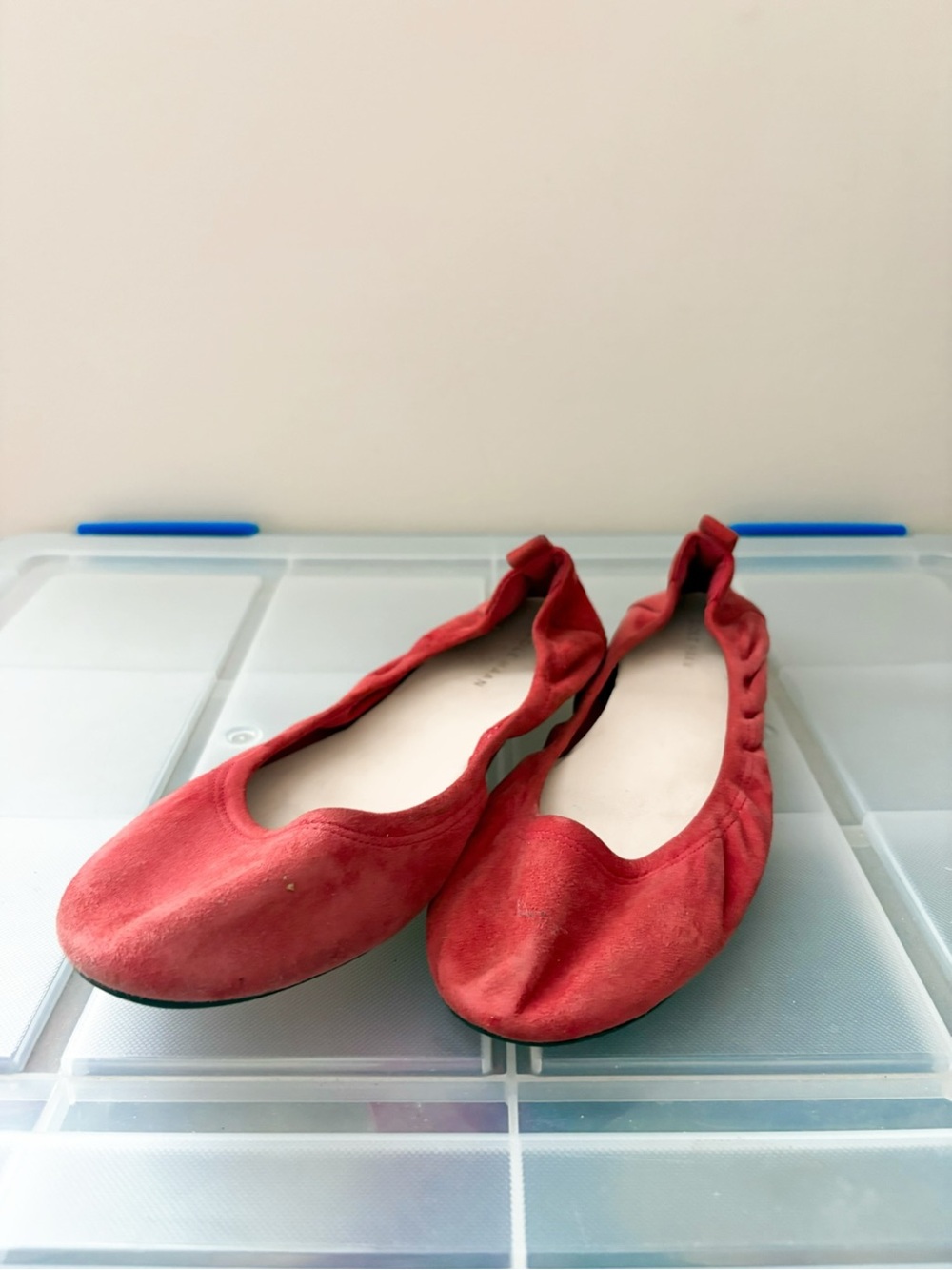 Cole Haan Red Suede Ballet Flats
